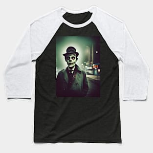 Zombie Detective Portrait Baseball T-Shirt